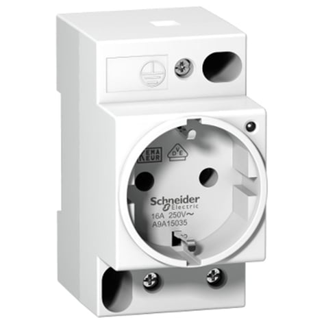 Schneider Electric , A9A15035 , Ray tipi modüler priz, topraklı priz