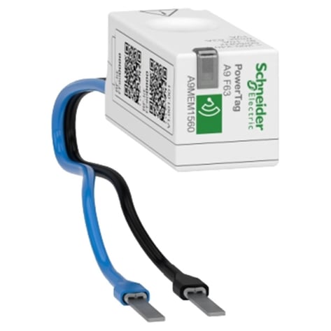 Schneider Electric A9MEM1560 energy sensor, PowerTag Flex 230V 63A 1P+N top and bottom position