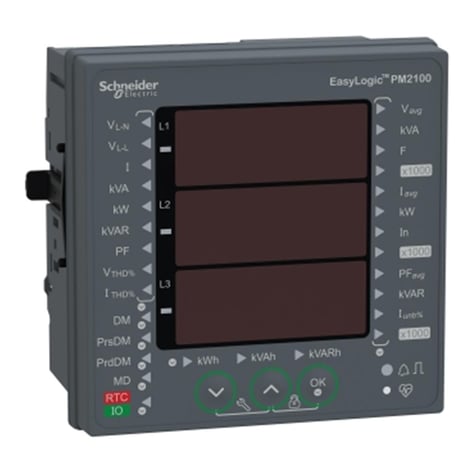 Schneider Electric METSEPM2120 Easylogic Pm2130, Enerji Kalite Analizörü, 15. Harmoniğe Kadar Harmonik Ölçümü, Led Ekran, Rs485 Port Üzerinden Haberleşme Class 1